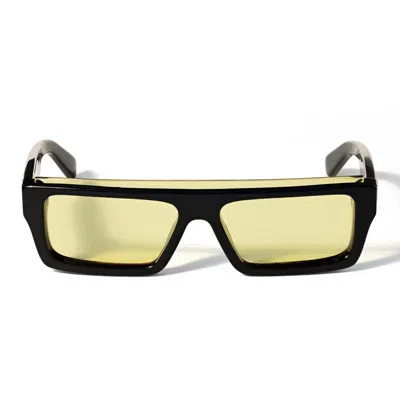 Off-white Off White Sunglasses Ow1048 1018 Elisabeth S Black/yellow Unisex