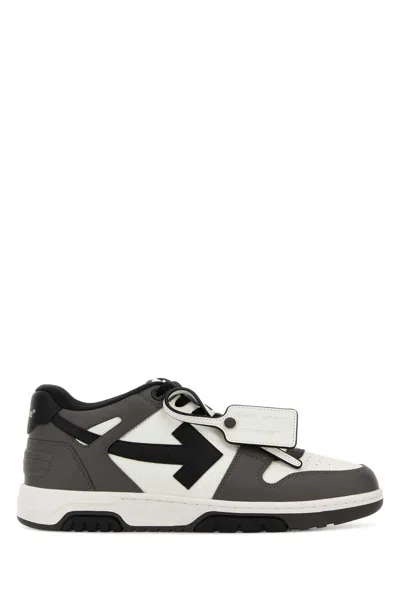 OFF-WHITE OFF WHITE TWO TONE LEATHER OUT OF OFFICE SNEAKERS