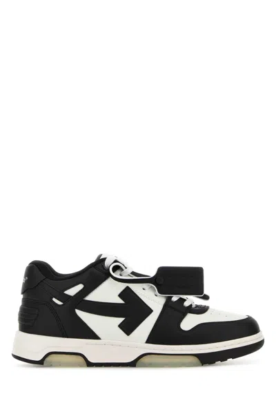 Off-white Off White Two-tone Leather Out Of Office Sneaker In Black