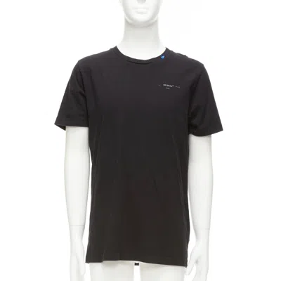 Pre-owned Off-white Off White Virgil Abloh 2020 Black Logo Giant Print Back Cotton Tshirt M