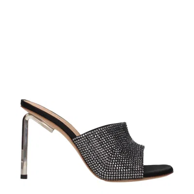 Off-white Off White Women's Satin Black Sandals In Multi