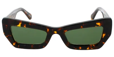 Off-white Off-bianchi Aurora 6055 Occhiali Da Sole Tartarugatishell Per Uomo In White