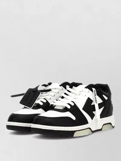 Off-white Office Escape Sneakers Contrast Panels Design In Black