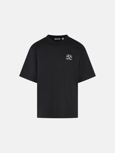 Off-white Offline Half Arrow Graphic Cotton T Shirt In Animal Print