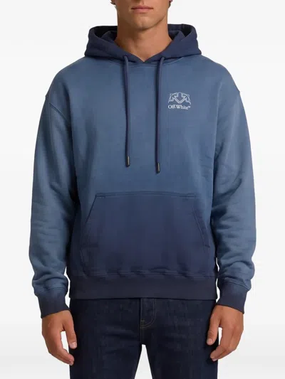 Off-white Half Arrow Skate Degrade Hooded Sweatshirt In Blue