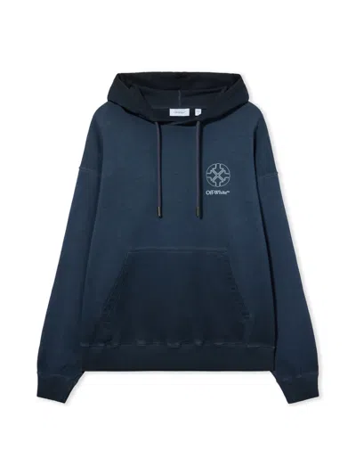 Off-white Offline Half Arrow Skate Hoodie In Blue
