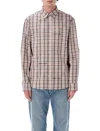 Off-white Pink Flannel Regular Shirt In Animal Print