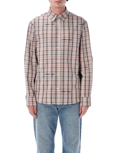 OFF-WHITE OFF-WHITE OFF-WHITE CHECK FLANNEL SHIRT