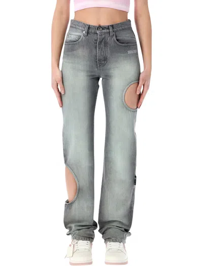 Off-white New Meteor Grey Denim Pants In Gray