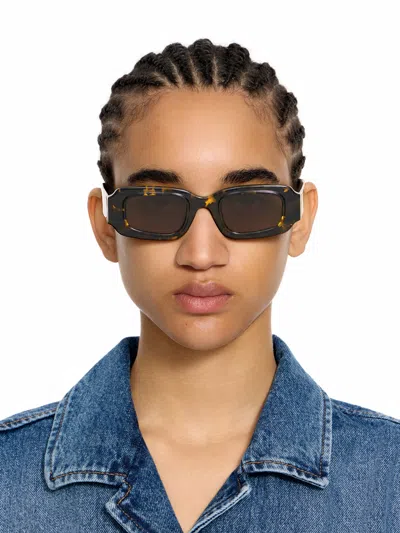 Off-white Olympia Brown Lens Sunglasses In Burgundy