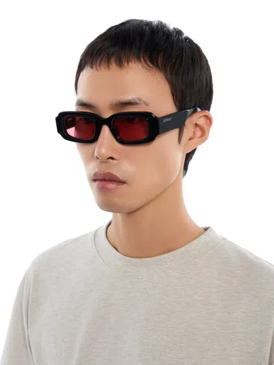 Off-white Olympia Red Lens Sunglasses In Black