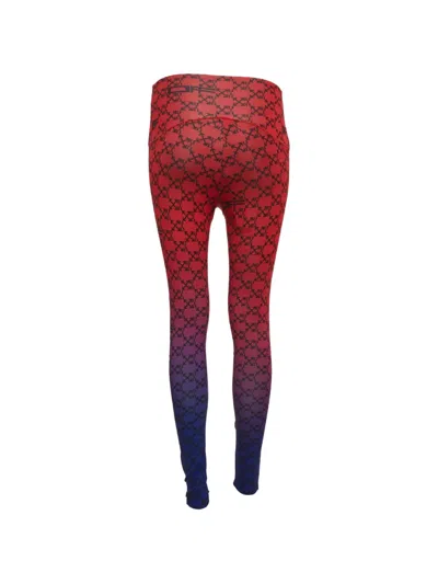 Pre-owned Off-white Ombré Monogram Leggings In Red