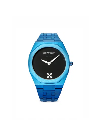 Off-white On Time Watch In Blue