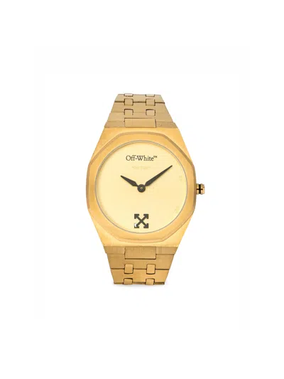 Off-white On Time Watch In Gold