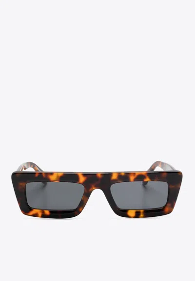 Off-white Ontario Rectangular Sunglasses In Gray