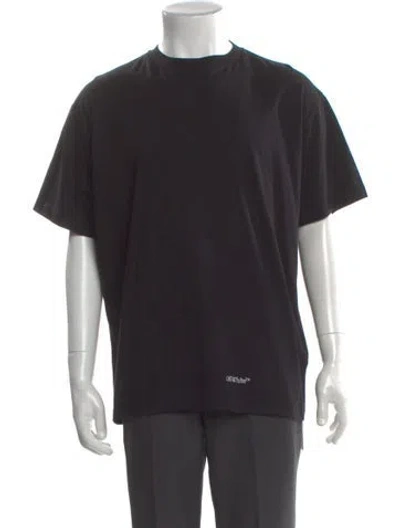 Pre-owned Off-white Open Front Short Sleeve T-shirt In Black
