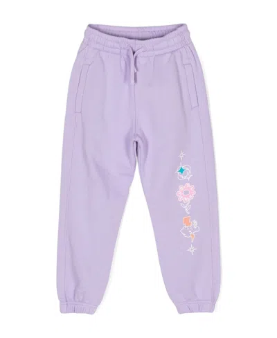 Off-white Organic-cotton Track Pant In Purple
