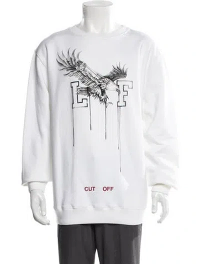Pre-owned Off-white Othello's Eagle Graphic Print Sweatshirt In White