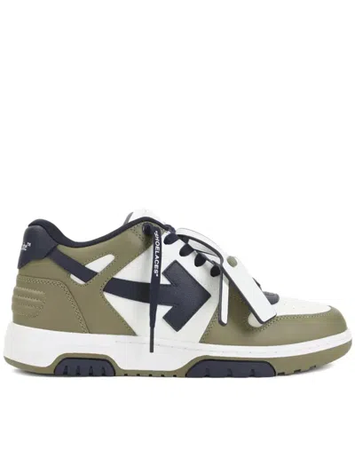 Off-white Out Of Office Calf Leather In Green