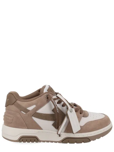 Off-white Out Of Office Cow Leather Sneakers In Brown