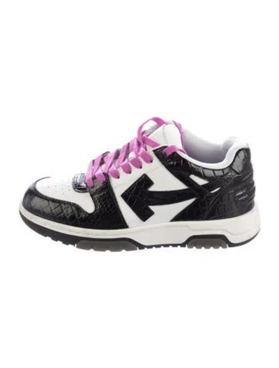 Pre-owned Off-white Out Of Office Embossed Croc Athletic Sneakers In Multi