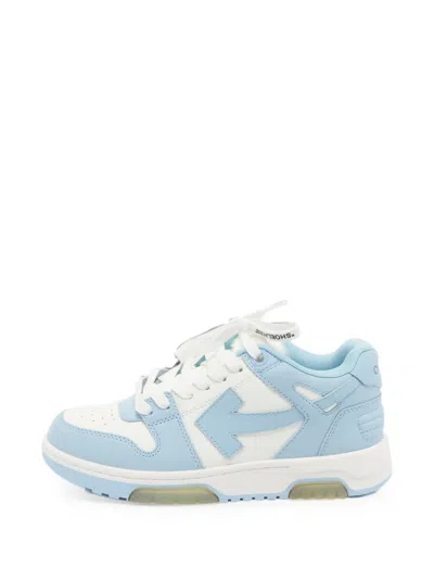 Pre-owned Off-white Out Of Office Lace-up Leather Sneakers In Blue