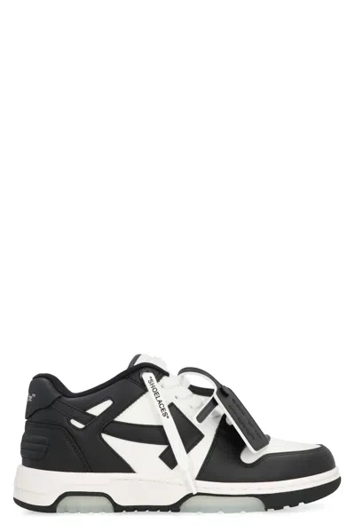 Off-white Out Of Office Leather Sneakers In Black