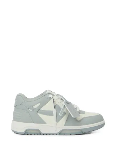 Off-white Low-top Sneakers With Distinctive Arrow Motif And Translucent Air Cushion In Gray