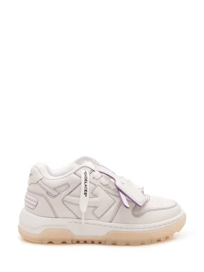 Off-white Out Of Office Leather Sneakers With Rubber & Eva Sole In Multi