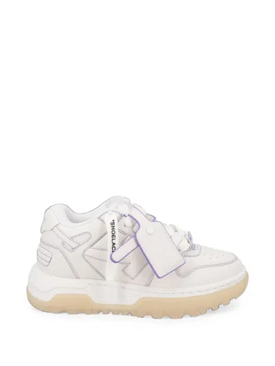Off-white Out Of Office Panelled Leather Sneakers In White