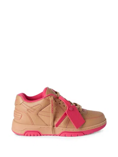 Off-white Out Of Office Panelled Sneakers In Brown