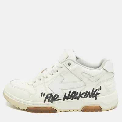 Pre-owned Off-white Out Of Office Size 38 White Leather Lace Up Sneakers