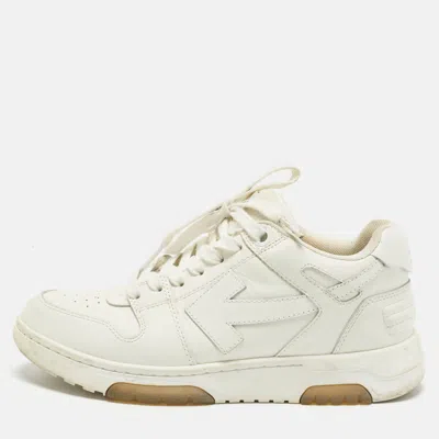 Pre-owned Off-white Out Of Office Size 39 White Leather Lace Up Sneakers