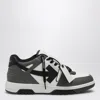 Off-white Out Of Office Grey Low Top Sneakers With Logo Patch On The Tongue And Contrasting Stitching In Leath In Gray