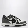 Off-white Out Of Office Grey Low Top Sneakers With Logo Patch On The Tongue And Contrasting Stitching In Leath In Black