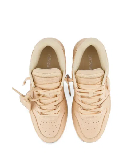 Off-white Lace-up Low-cut Casual Shoes In Nude
