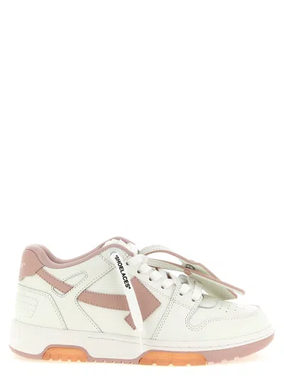 Off-white Lace-up Panelled Leather Sneakers In White