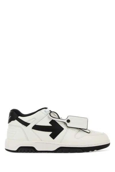 Off-white Out Of Office White Leather Sneaker In Animal Print