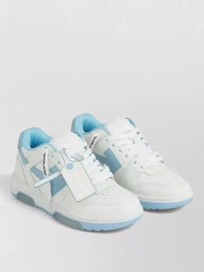 Off-white Out Office Low Top Leather Sneakers In Blue