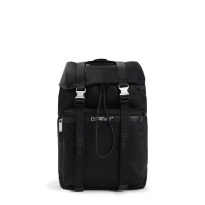 Off-white Logo-print Buckle-fastening Backpack In Black