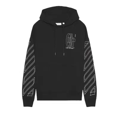 Pre-owned Off-white Outl Dbl Arr Skate Hoodie 'black' | Men's Size L