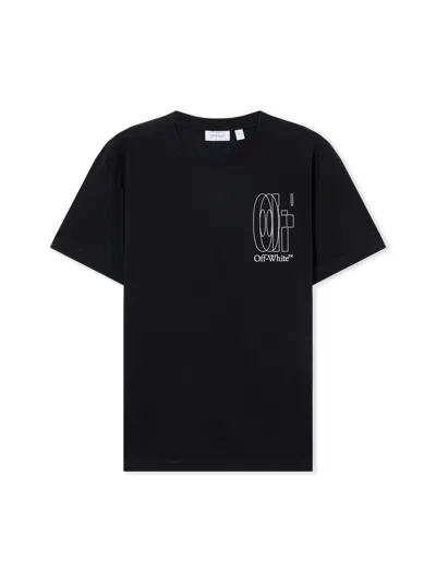 Off-white Outline Double Arrow Slim T-shirt In Black