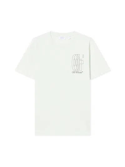 Off-white Outl Dbl Arr S/s Slim Tee In Blue