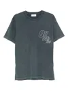 Off-white Outline-arrow Logo-print T-shirt In Gray