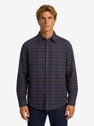 Off-white Overshirt Imbottita Offwhite Check In Blue