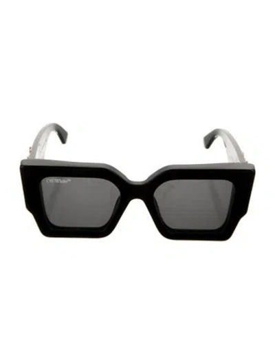 Pre-owned Off-white Oversize Tinted Sunglasses In Black