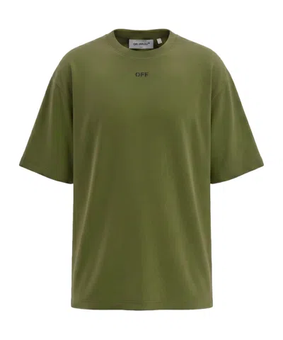 Off-white Oversized Cotton T-shirt In Green