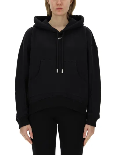 Off-white Oversized Logo Sweatshirt In Black