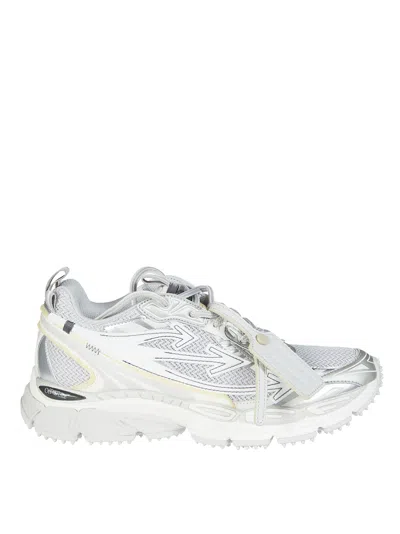 Off-white Ow Be Right Back Futuristic Layered Sneakers In Silver