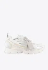 Off-white Light Grey And Silver Sneakers With Mesh In Multi